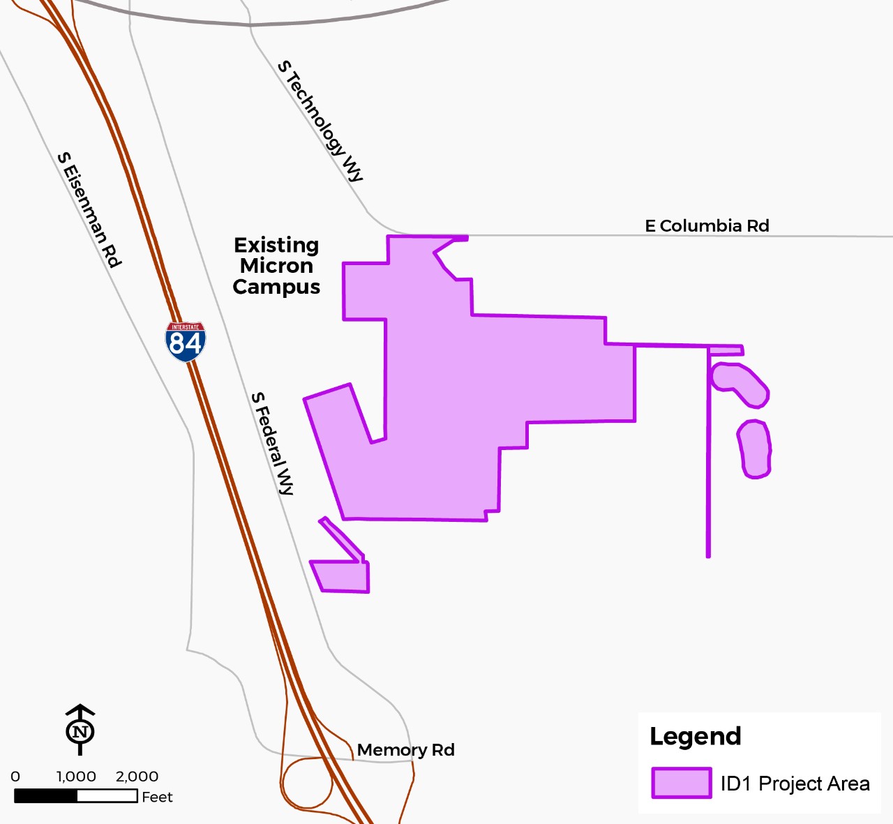 Micron campus location map
